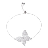 Fancy Silver Butterfly Bracelet
